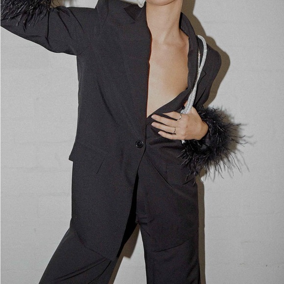 Peppermayo Shake It Off Feather Blazer - Night - Picture 9 of 11